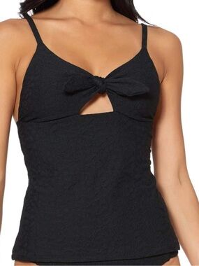 NEW Jessica Simpson Black Tankini Swim Top Womens XXL Swimwear